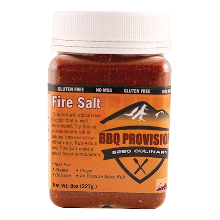 5280 Culinary Bbq Rub Fire Salt 8Oz FIRESALTRUB-CS